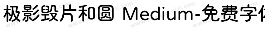 极影毁片和圆 Medium字体转换